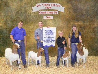 National Champion Percentage Boar Goat Herd Tyler Peterson Ronsal Family farm