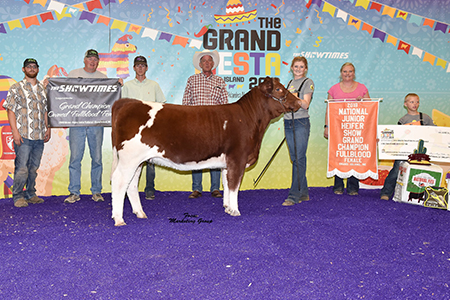 18 National Junior Heifer Show, Grand Champion Fullblood Female, Shown by Mikala Denney Test