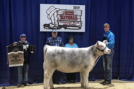 19 Dixie National Junior Roundup, Reserve Champion Shorthorn Female, Shown by Colton Lott Test